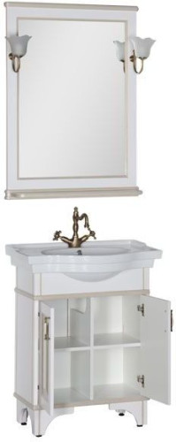 Мебель для ванной Aquanet Валенса 70 белый краколет/золото