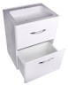 Тумба напольная Style Line Каре 60 (2 ящ.) Люкс белая, PLUS