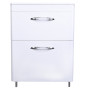 Тумба напольная Style Line Каре 60 (2 ящ.) Люкс белая, PLUS