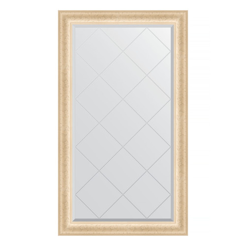 Зеркало настенное с гравировкой EVOFORM в багетной раме старый гипс, 75х130 см, BY 4226