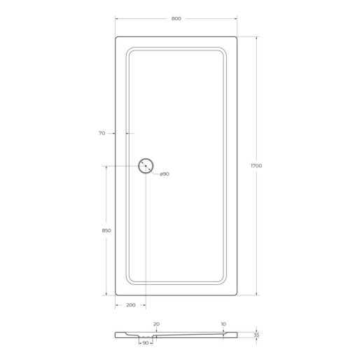 Каркас с ножками для SMC поддона CEZARES TRAY-M-AH-120/90-ML