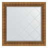 Зеркало настенное с гравировкой EVOFORM в багетной раме бронзовый акведук, 87х87 см, BY 4326