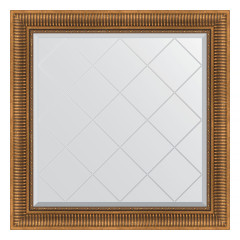 Зеркало настенное с гравировкой EVOFORM в багетной раме бронзовый акведук, 87х87 см, BY 4326