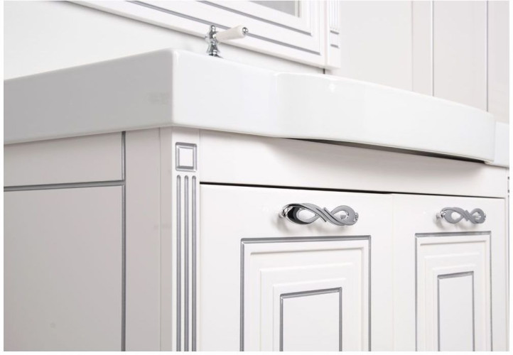 Мебель для ванной Aquanet Паола 90 белый/серебро (керамика)