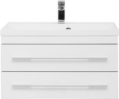 Тумба с раковиной Aquanet Верона NEW 75 белый (подвесная 2 ящика)