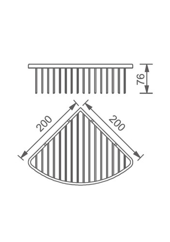 Полка для ванной угловая B 082203 Cr