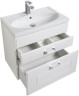Тумба с раковиной Aquanet Рондо 70 белый (2 ящика)