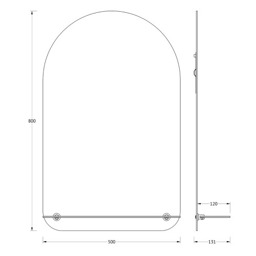Зеркало настенное с полочкой Optima EVOFORM 50х80 см, BY 0511