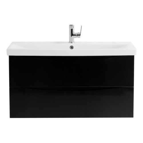 База под раковину подвесная BelBagno MARINO-CER-800-2C-SO-NL-P Nero Lucido