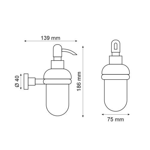 Дозатор жидкого мыла Webert Rimini RI500201010, золото