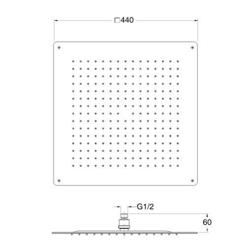 Верхний душ Cristina Sandwich PD 363