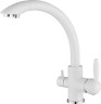 Смеситель для кухни Paulmark ESSEN, белый матовый, две воды, Es213001-431, Paulmark