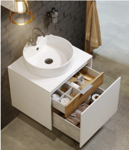 Подвесная тумба 60 см Aqwella MOB0106W+MOB0706BS