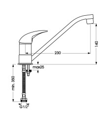 Смеситель для раковины Vidima ORION Керамический картридж, цвет (BA006AA)