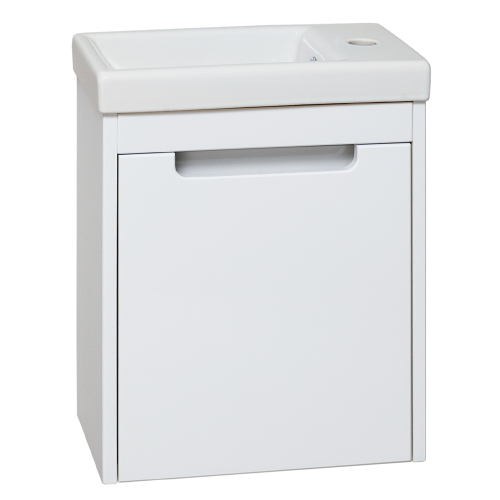 Тумба подвесная RUNO Микра 40 правая, белая