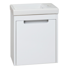 Тумба подвесная RUNO Микра 40 правая, белая