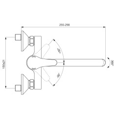 BA373AA NEXT Смеситель для кухонной мойки, монтаж на стандартных эксцентриках