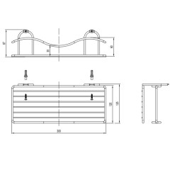 Полка прямая Milardo , проволока стальная (304W000M44)