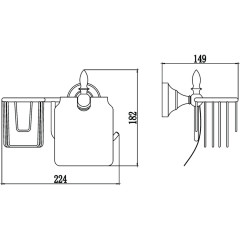 Держатель для туалетной бумаги и освежителя Savol S-L06851A хром