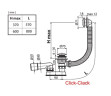 Слив-перелив Ravak для ванн, CLICK CLACK 800 мм (X01472)