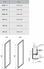 Душевая стенка Ravak Supernova APSS-90 профиль Белый стекло Transparent (94070102Z1)