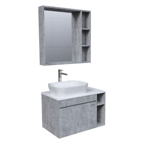 Тумба подвесная Grossman ФАЛЬКОН-80 см с 1-м ящ. бетон (ум.GR-3016)