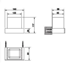 Стакан Gessi Rettangolo 20807.031