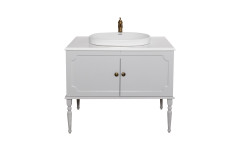 Тумба под раковину Atoll Ренессанс 100 светло-серый в Комплект для ванной Atollе с умывальником