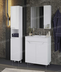 Шкаф-пенал Венеция Неаполь 35 напольный, белый глянец