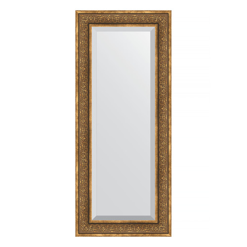 Зеркало настенное с фацетом EVOFORM в багетной раме вензель бронзовый, 59х139 см, BY 3526