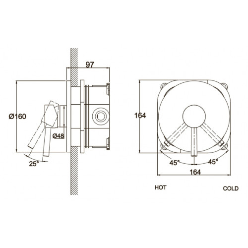 Смеситель для ванны KAISER Merkur (26117)