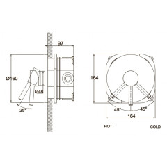 Смеситель для ванны KAISER Merkur (26117)