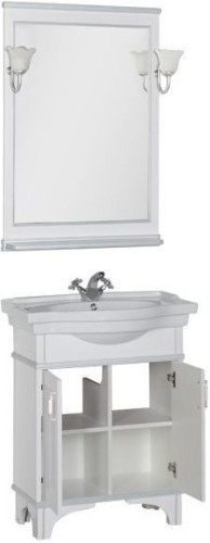 Мебель для ванной Aquanet Валенса 70 белый краколет/серебро