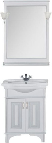 Мебель для ванной Aquanet Валенса 70 белый краколет/серебро