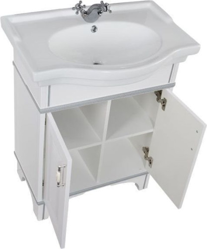 Мебель для ванной Aquanet Валенса 70 белый краколет/серебро