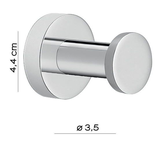 Gedy Ustica, крючок одинарный, цвет хром