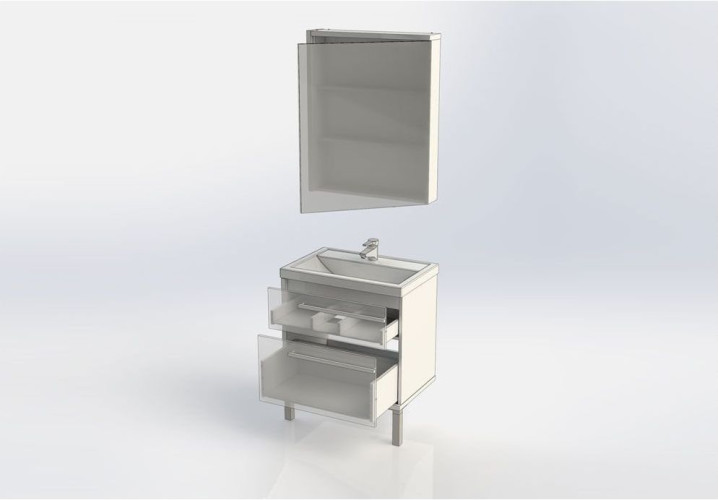 Мебель для ванной Aquanet Фостер 70 эвкалипт мистери/белый