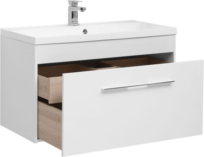 Тумба с раковиной Aquanet Августа 100 белый (раковина Нота 100)