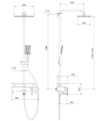 Душевая система Lemark Mista LM6462WG