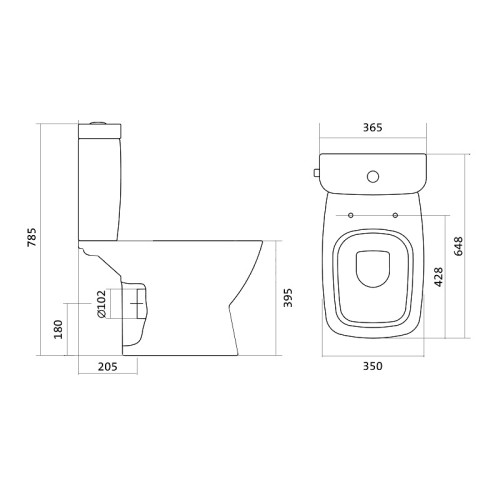 Унитаз-компакт Santek Нео, тонкое сиденье дюропласт