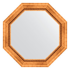 Зеркало настенное Octagon EVOFORM в багетной раме римское золото, 71х71 см, BY 7341