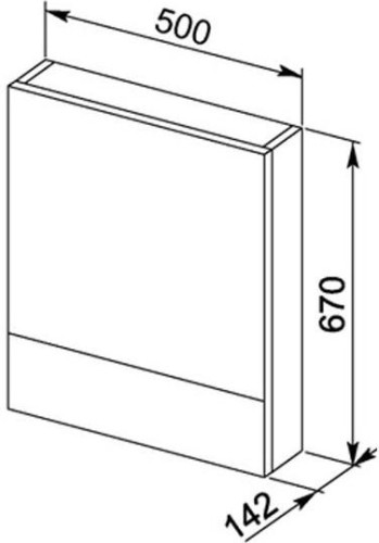 Зеркало-шкаф Aquanet Нота 50 черный