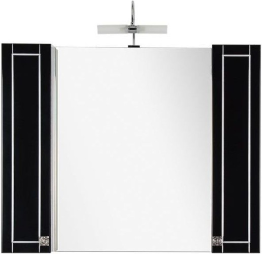 Зеркало-шкаф Aquanet Честер 105 черный/серебро