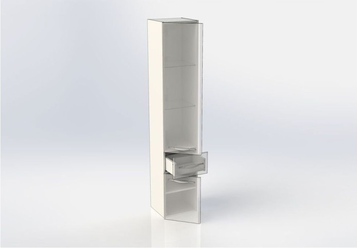 Шкаф-пенал для ванной Aquanet Ирвин 35 L белый