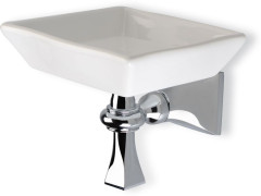 Stil Haus Prisma, настенная керамическая мыльница, цвет золото - черная керамика