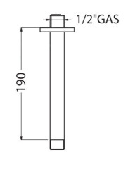 Кронштейн для верхнего душа Migliore Ricambi Quadro ML.RIC-36.102