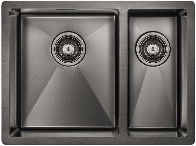 Мойка нерж. сталь Paulmark AISI304 ANNEX, PM545944-GML, вороненая сталь, левая, PVD, 590х440мм, Paulmark