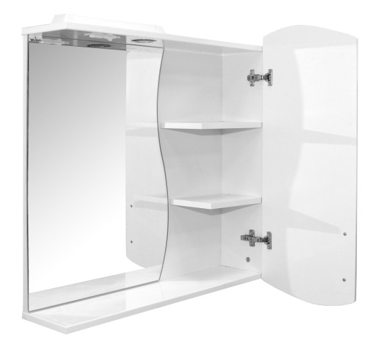 Зеркало-шкаф навесной с подсветкой MIXLINE Ассоль-75 правый (524726)