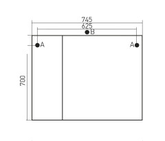 Зеркало-шкаф навесной с подсветкой MIXLINE Ассоль-75 правый (524726)