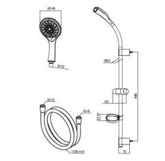 Душевой гарнитур AM PM Awe F0115200